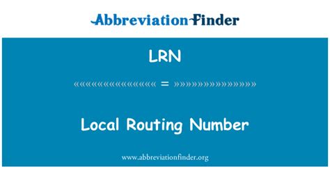 lrn number|local routing number.